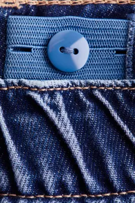 Jean à jambes larges avec motifs - Bleu denim foncé/nœuds — photo 2