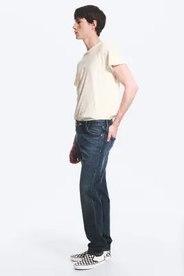 Jean droit ajusté taille mi-haute Orion - Bleu profond - Bleu foncé — photo 2