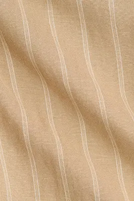 MAMA Pantalon Before & After en lin mélangé - Beige/rayé — photo 4