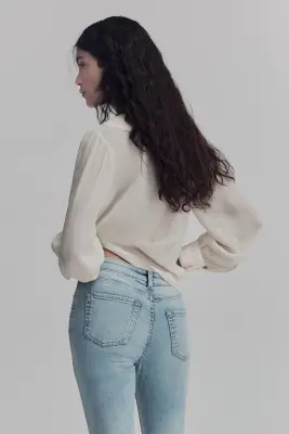 Flared High Jeans - Bleu denim clair — photo 4