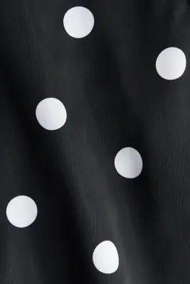 Robe à encolure en V - Noir/pois — photo 3