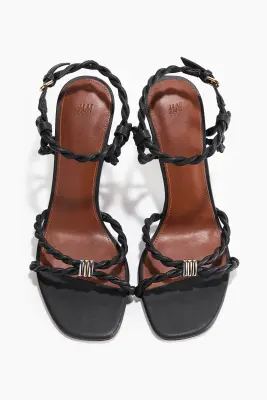 Sandales à talon avec brides fines - Noir — photo 5