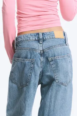 Jean baggy ample taille basse Peggy - Lake Worn - Bleu denim moyen — photo 4