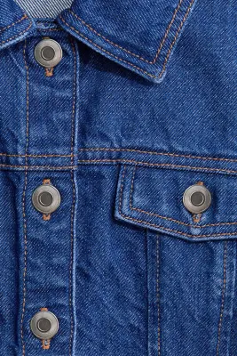 Gilet péplum sans manches en denim - Bleu denim — photo 5