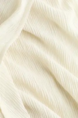 Pantalon froissé à effet croisé - Beige clair — photo 4