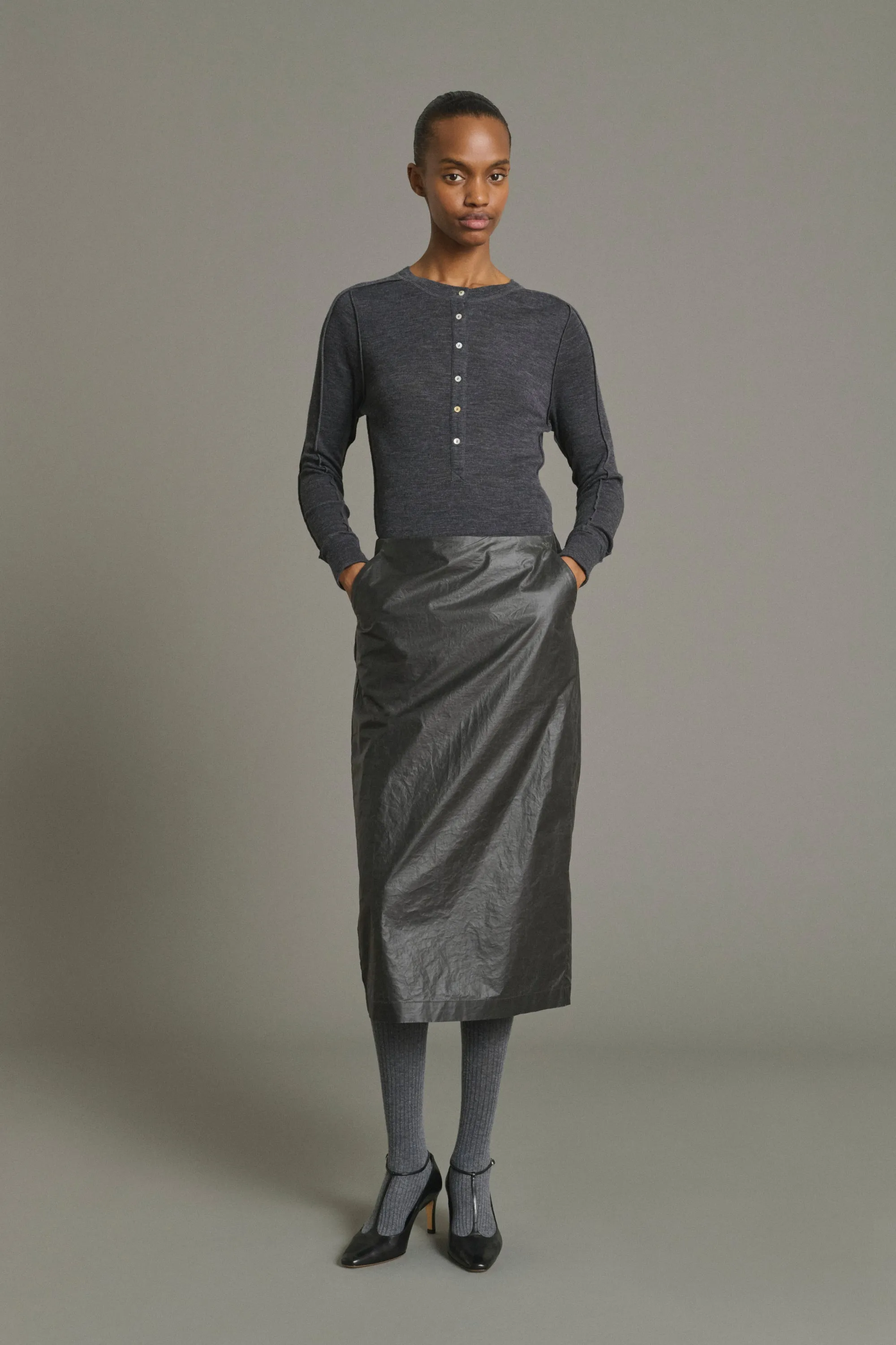 TEE-SHIRT LAOS GRIS ANTHRACITE