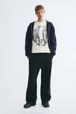 T-shirt Relaxed Fit à manches longues - Crème/K.O — photo 2