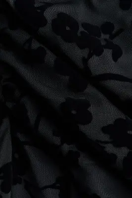 Robe moulante à imprimé floqué - Noir — photo 5
