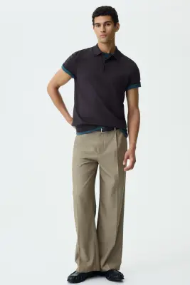 Polo Regular Fit - Marron foncé — photo 2