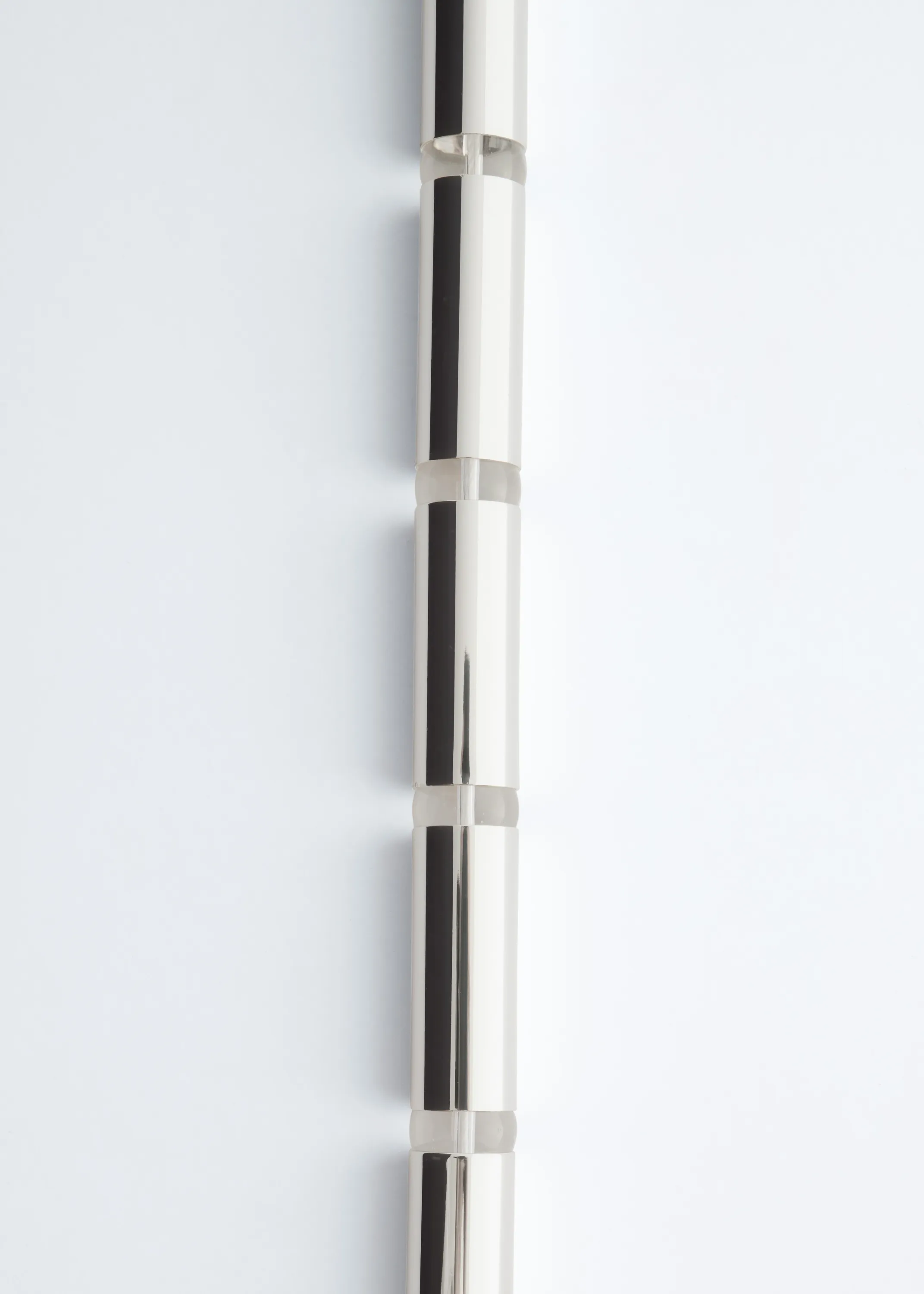 Collier en laiton poli - Argenté