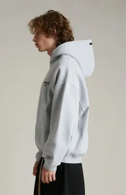 Fear Of God Essentials Hoodie Fleece Light Heather Gray — photo 4