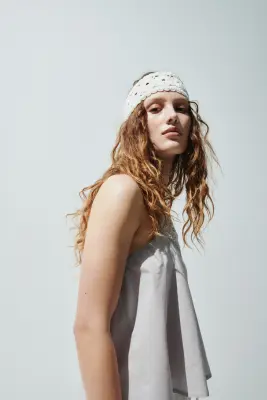 Top dos nu en coton - Gris clair — photo 3