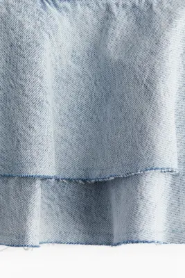 Minijupe en denim - Bleu denim pâle — photo 1