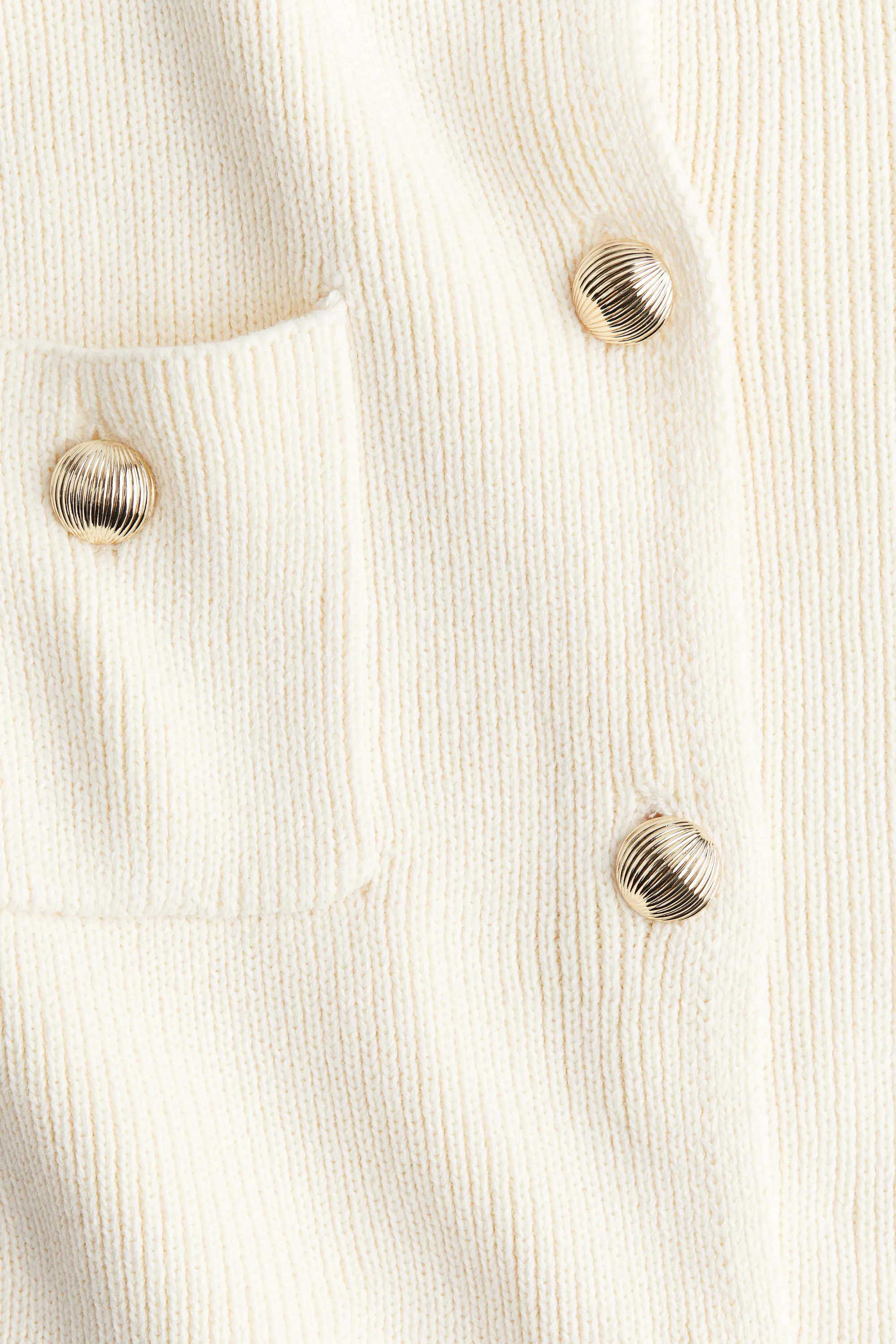 MAMA Gilet en maille côtelée - Crème