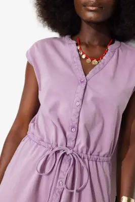 Robe midi en jersey uni Femme — photo 5