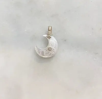 Nouveau ! ROOM SERVICE JEWELRY Charm Moon Nacre — photo 2