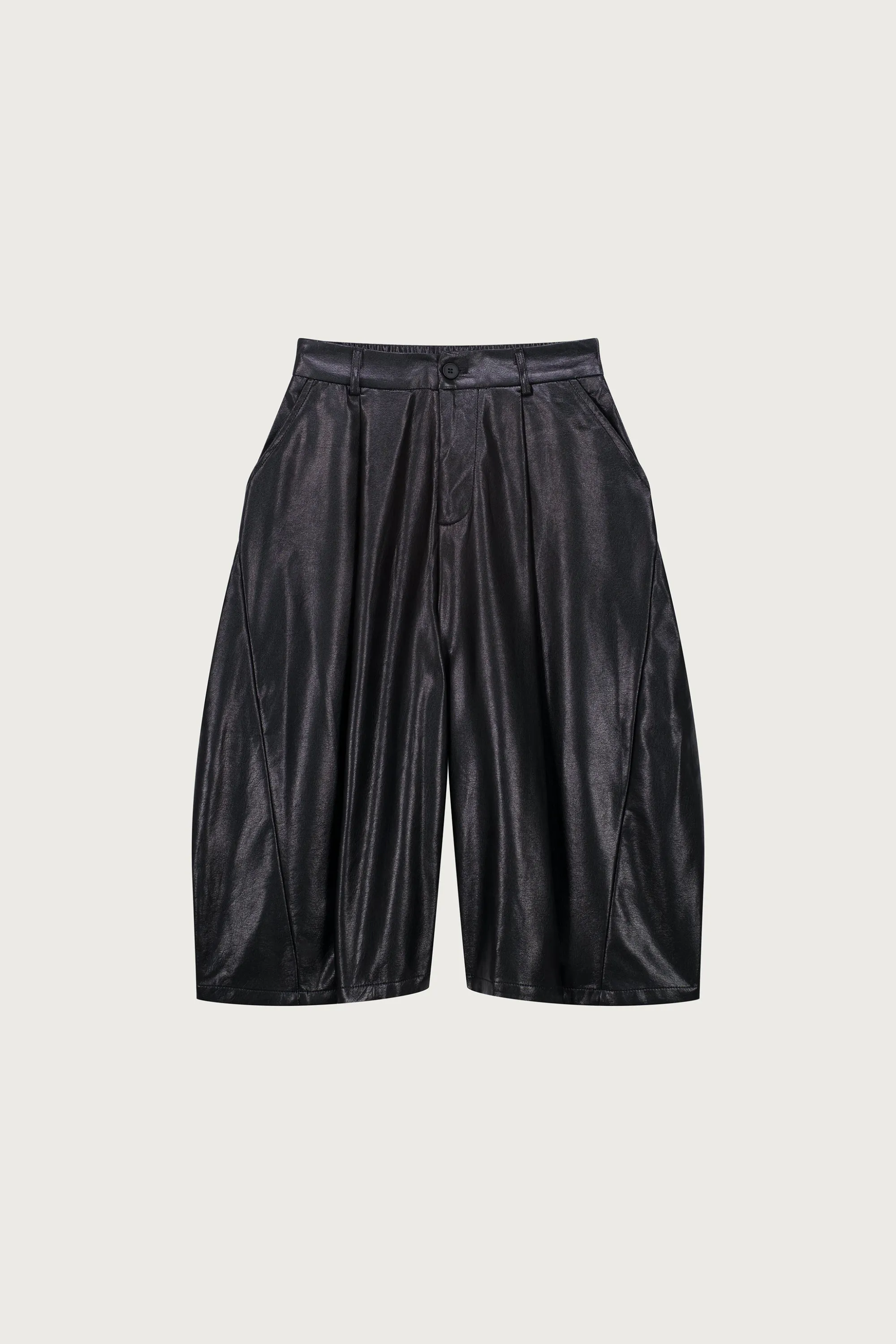 BERMUDA LONG FAÇON CUIR