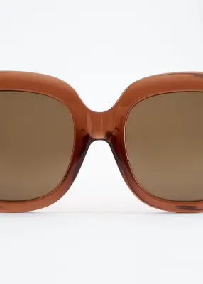 Lunettes de soleil oversize - Marron Clair — photo 3