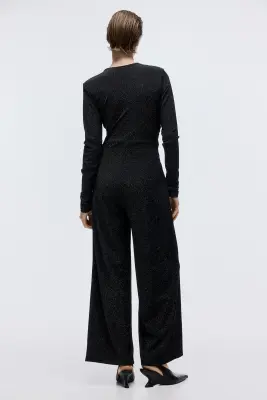 Combi-pantalon scintillante - Noir — photo 3
