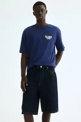 T-shirt imprimé Relaxed Fit - Bleu foncé/St Ives Hotel — photo 1