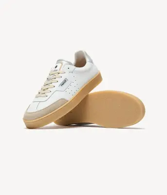 Faguo – Baskets Lumbo Cuir Blanc Argenté — photo 5