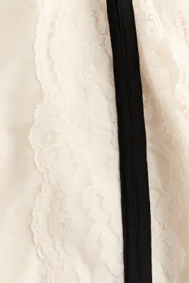 Blouse en viscose avec manches ballon - Crème — photo 4