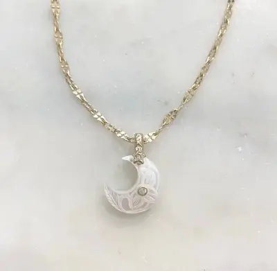 Nouveau ! ROOM SERVICE JEWELRY Charm Moon Nacre — photo 4