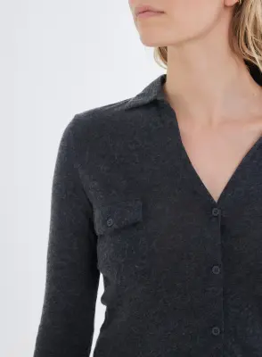 Chemise en coton et cachemire — photo 2