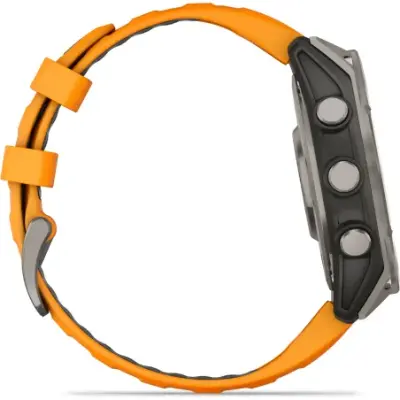Garmin Fenix 8 Amoled 47mm Verre Sapphire lunette Titanium bracelet orange/graphite 010-02904-11 — photo 5