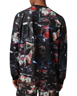 M Jordan Flight Printed Long-Sleeve Jersey Black — photo 2