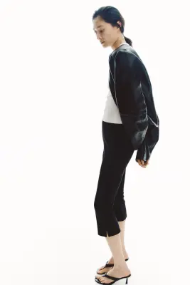 Pantalon Capri avec ceinture - Noir — photo 2