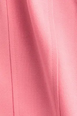 Robe avec liens à nouer et jupe évasée - Rose — photo 4