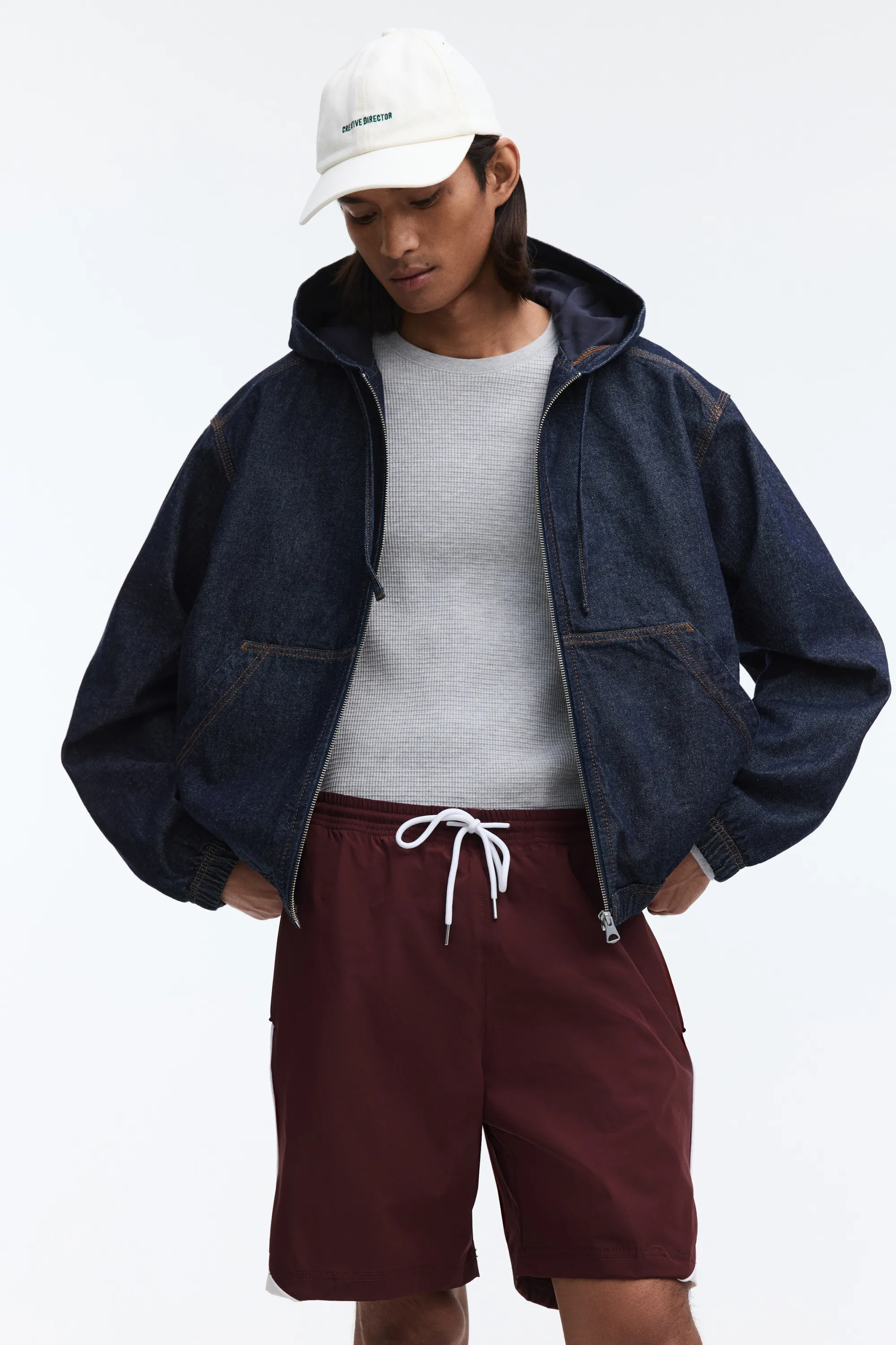Short de survêtement Regular Fit - Bordeaux/color block