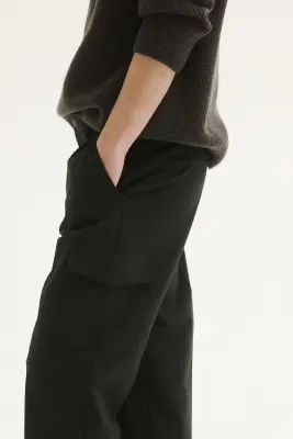 Pantalon cargo Four-way Stretch Regular Fit - Vert foncé — photo 4