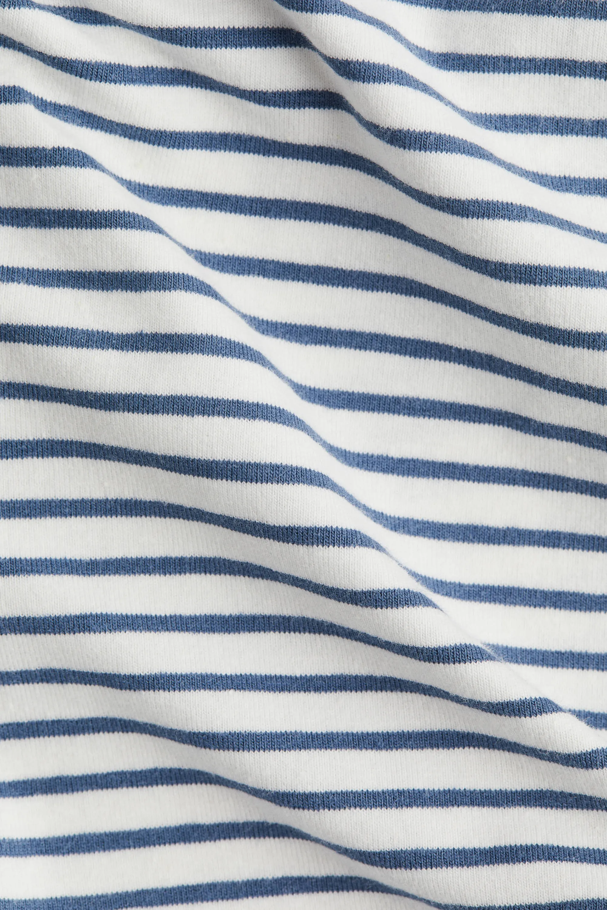 Short en jersey à taille élastique - Blanc/rayé