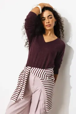 Pull fin et pailleté Femme — photo 2