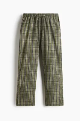 T-shirt et pantalon de pyjama - Vert kaki foncé/carreaux — photo 5