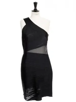 Robe de soirée asymétrique près du corps en maille ajourée Prix boutique 800€ Taille 40 — photo 1