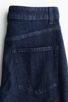 Wide High Jeans - Bleu denim foncé — photo 3