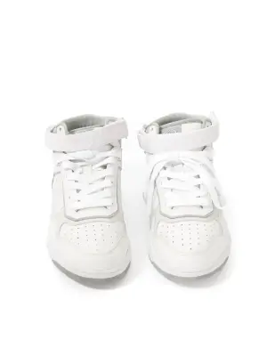 Baskets B27 High top montantes en cuir et tissu monogram blanc et gris Prix boutique 1000€ Taille 39 — photo 3