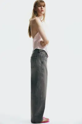 Barrel High Waist Jeans - Gris denim — photo 5