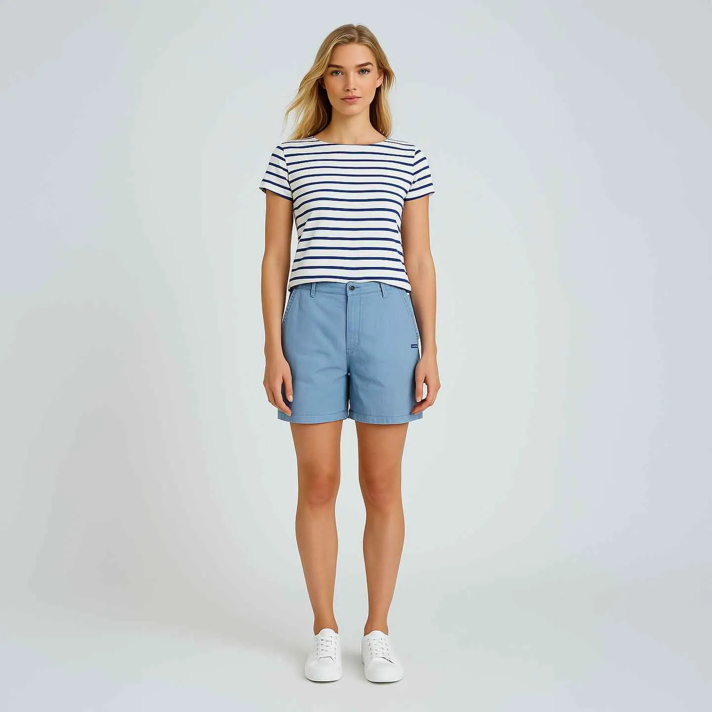 Blain, bermuda en coton & lin