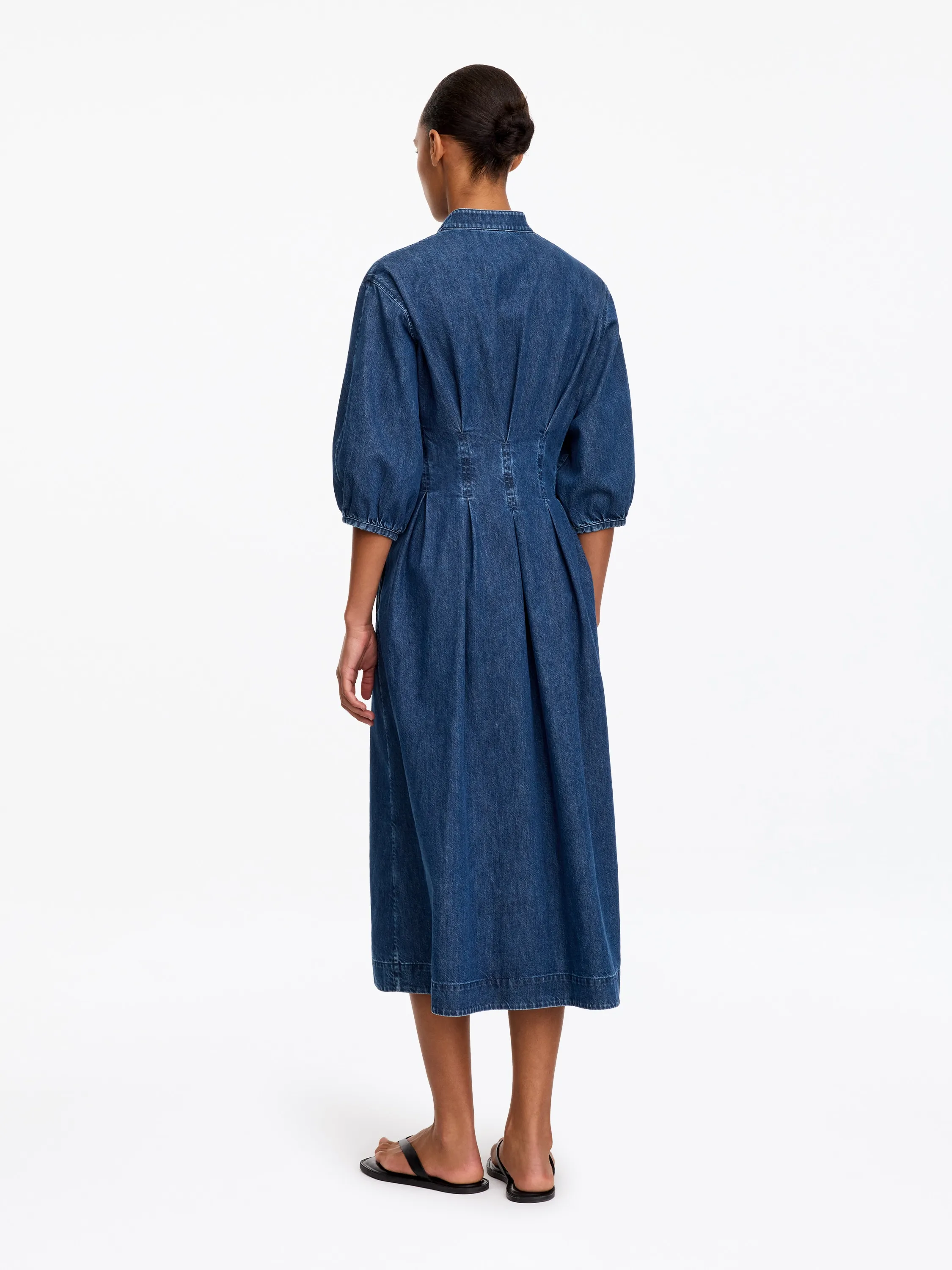 Robe en denim de coton - Bleu
