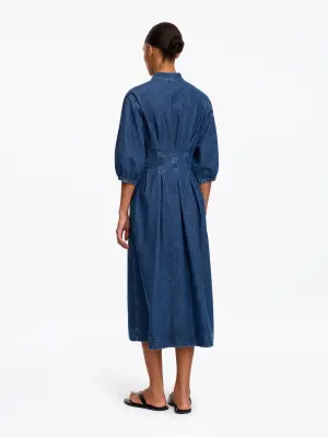 Robe en denim de coton - Bleu — photo 1