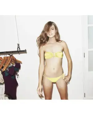 Bikini bandeau culotte ficelle jaune PUERTO VIEJO et FORMENTERA NEUF Px boutique 215€ Taille 36 — photo 3