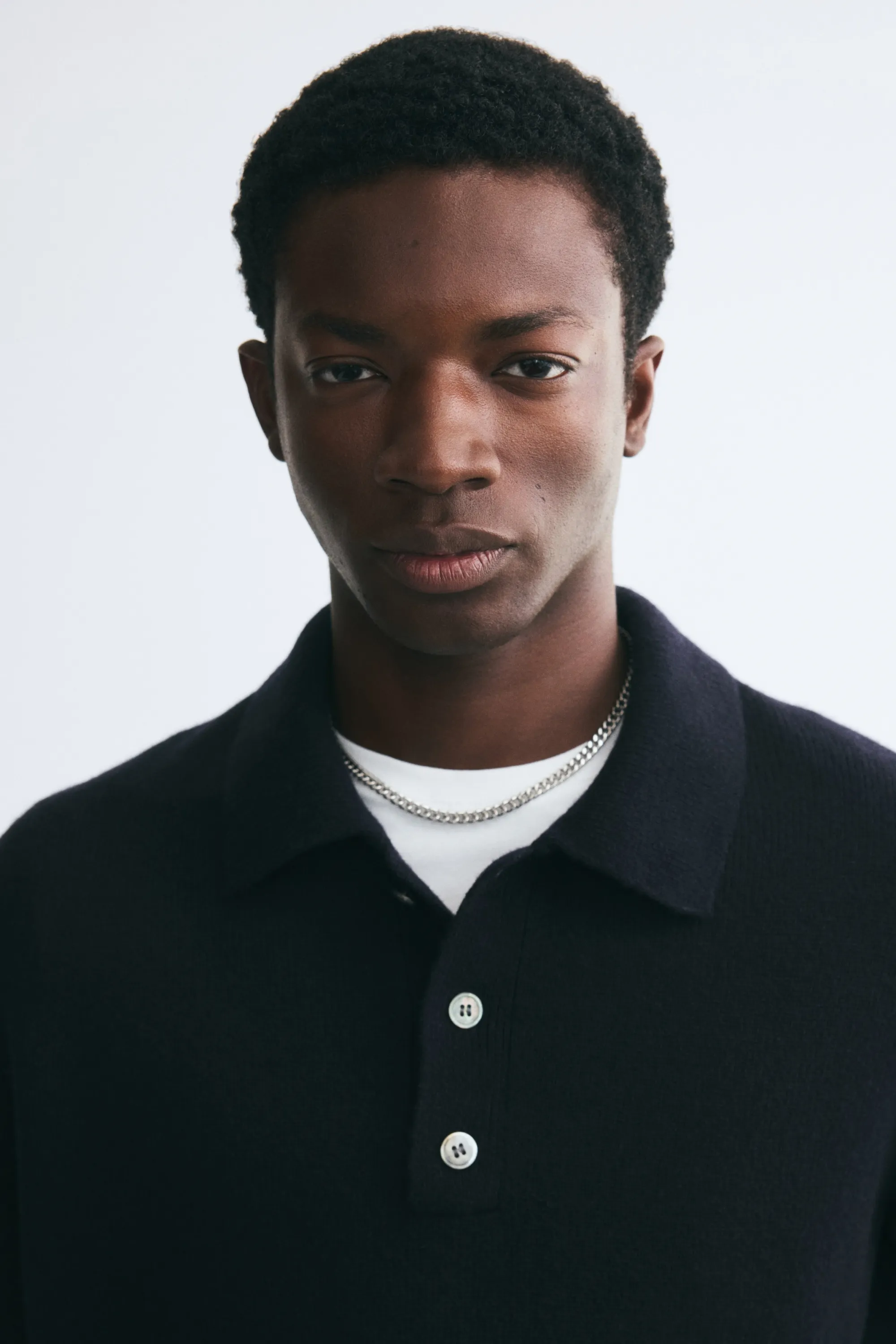 Polo Regular Fit en maille - Bleu marine