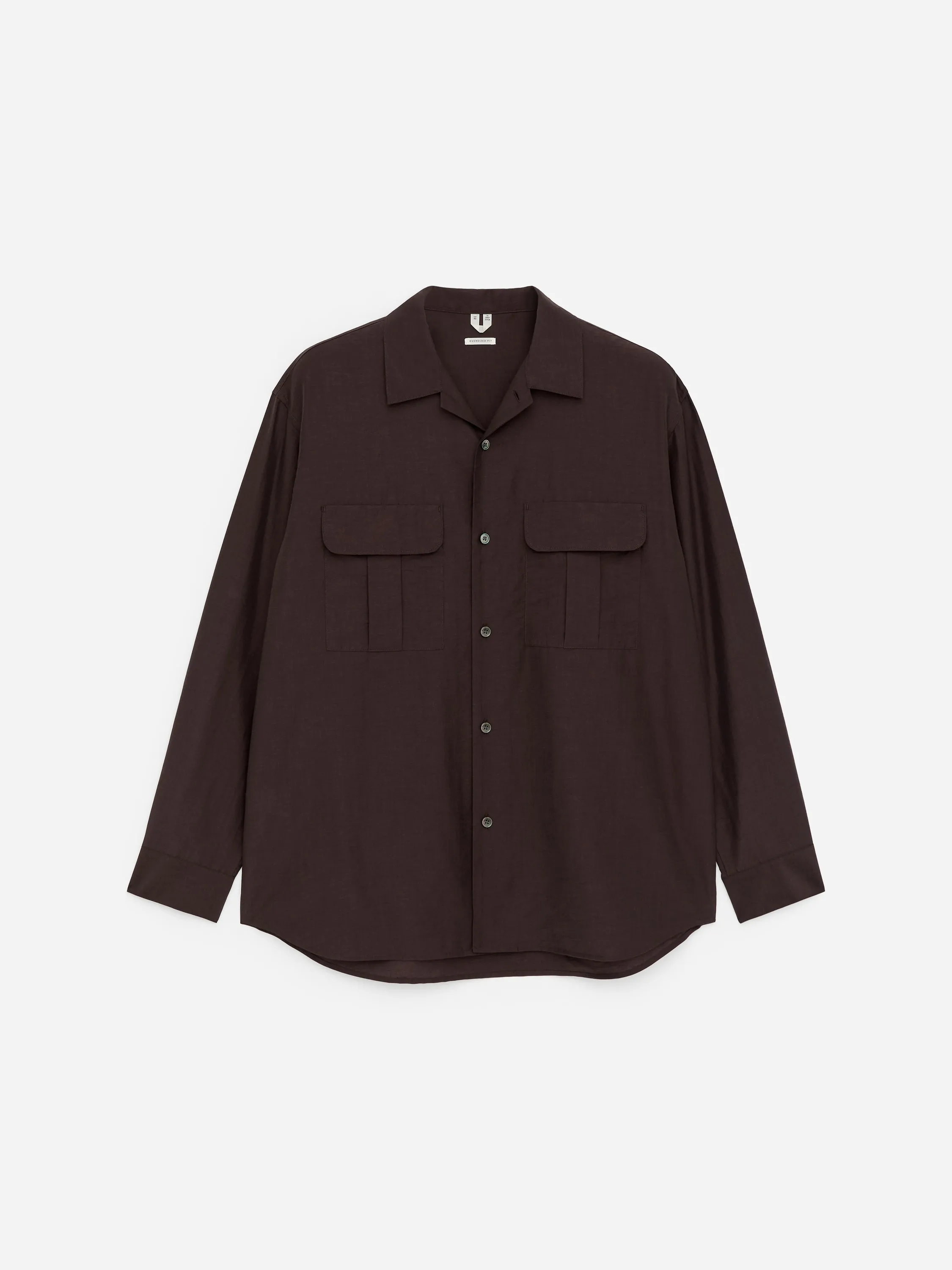 Chemise oversize en lyocell mélangé - Marron