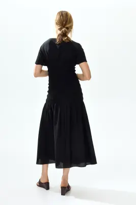 MAMA Robe à smocks - Noir — photo 4