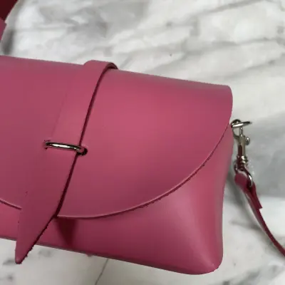 Petit Sac Bandoulière en Cuir Rose — photo 2