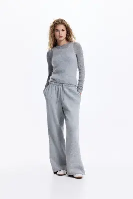 Pantalon jogger ample - Gris chiné — photo 1